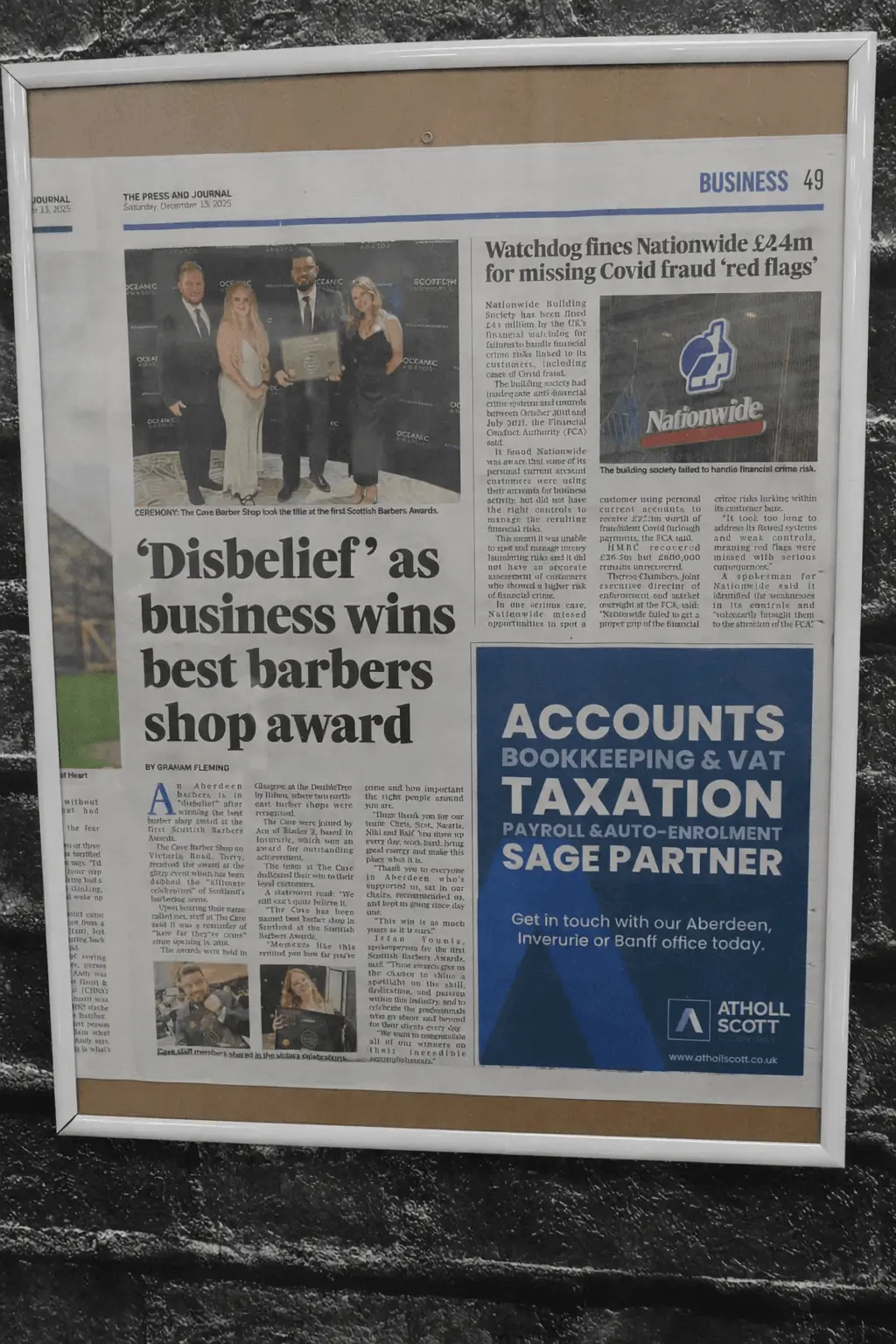 The Cave Barbershop featured in the press